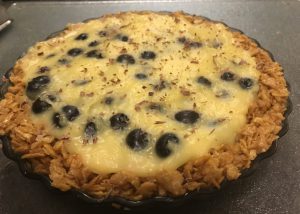 Cornflake Crust with Blueberry Custard