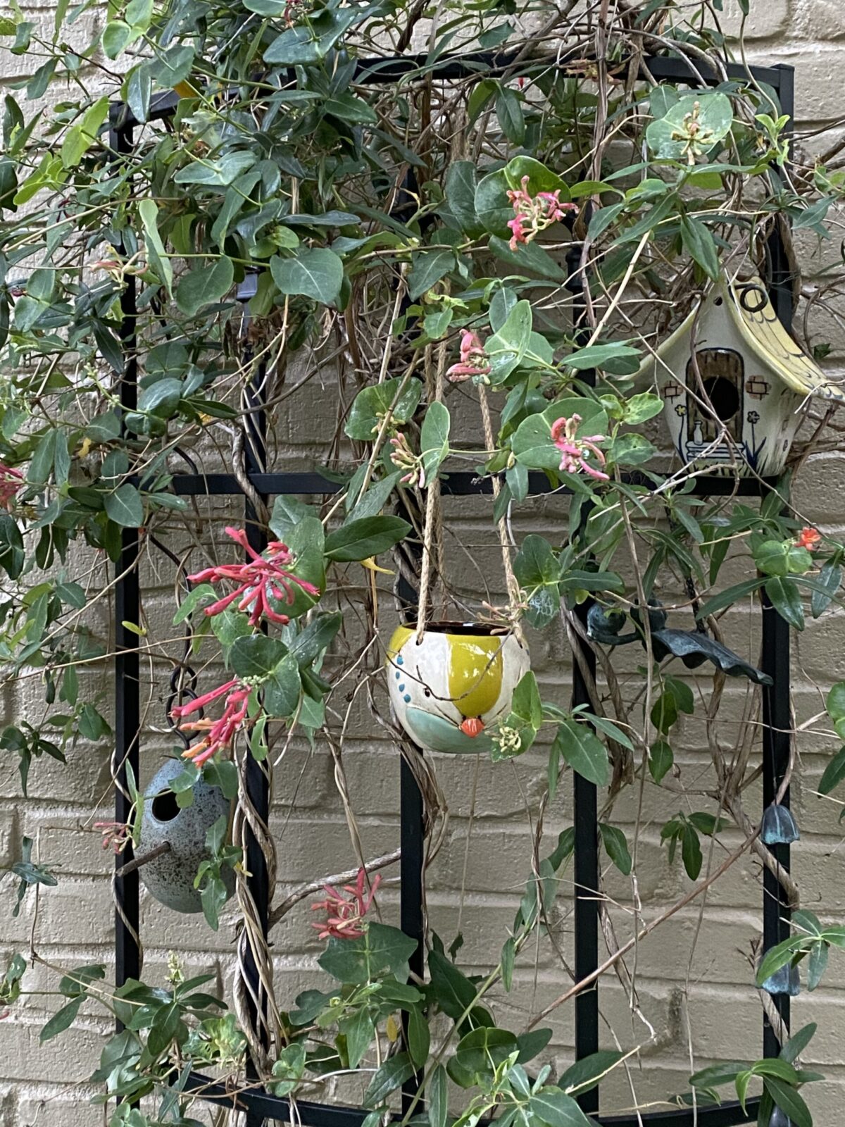 Image showcasing Birdhouses on Trellis - Planters Place