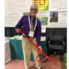 The EarthLifter tool being demonstrated by inventor Neil Bevilacqua.