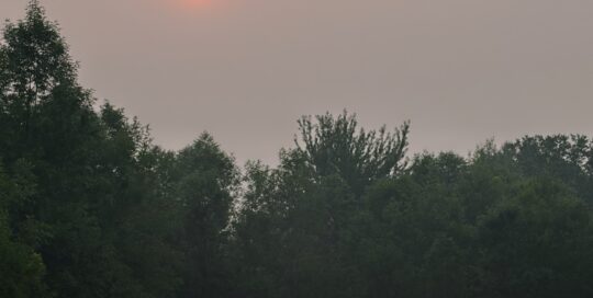 Wildfire smoke creates a thick haze in Ohio